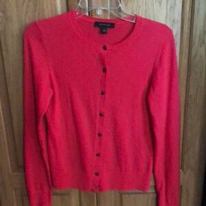 Women's Red Cardigan Sweater